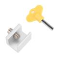 4 Sets Adjustable Sliding Window Locks Stop Aluminum + plastic Door Frame Security Lock with Keys Home Office Safety window Lock. 