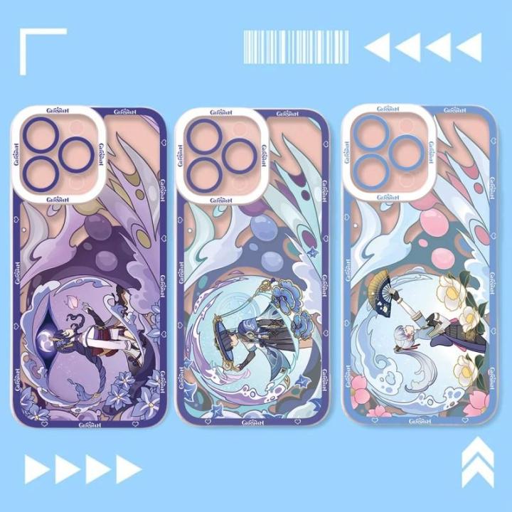 Phone Case For Infinix Hot 11S NFC 30i 20i 12i 30 20 9 Play 20S 12 Pro Case Cover Genshin Impact Soft Clear TPU Trend Brand Camera Protective Cute Shockproof INS Anti-Knock Fashion Cartoon Luxury Korean Lens Protection Full Protection