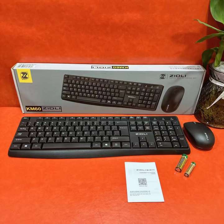 wireless keyboard mouse set zidli KM-60 2.4GHz wireless keyboard & mouse black