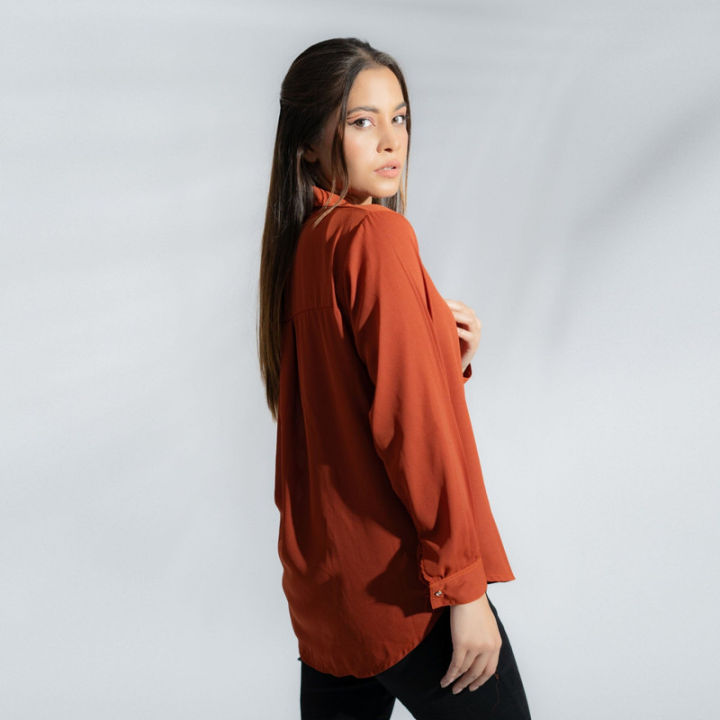Women's%20Button%20Down%20Shirt%20%20Rust%20-%20Image%205