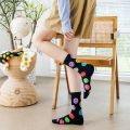 Cute Smiling Face Printed Socks Women Kawaii Harajuku Funny Cotton Sox Unisex Happy Casual Streetwear Floor Calcetines Mujer. 