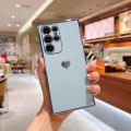 【Fleursbiy】Applicable to Samsung S21FE Phone case A53 Solid Color Love A13 Electroplating Side Shatter-Resistant Fashion Mobile Phone Protective Cover. 