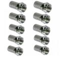 RG6 Connectors: High-Quality Coaxial Cable Connectors with RG 6 RF Compatibility for Satellite TV, CCTV, and More – Silver Finish. 
