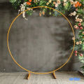 Round Golden Metal Balloon Arch Kit (6FT & 7FT), Wedding Circle Backdrop Stand Frame for Birthday Party, Bridal Shower, Graduation, Photo Background Decoration.. 