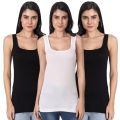 New Sleeveless Inner wear Wide Strap Trim Cotton Soft Stretchy Tank Tops Free Size Camisole Shameez Slip for girls Ladies. 