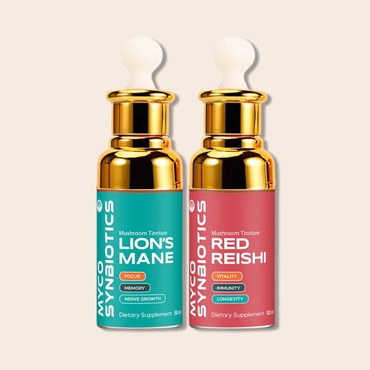 Balance & Clarity Pack – Lion's Mane & Red Reishi Mushroom Extracts for Cognitive Support & Immunity
