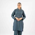 Maahru Stitched 2 PC Shirt & Trouser - Ocean Breeze. 
