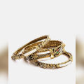Gold Plated Antique Look Bangles. 