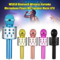 Sixonic WS858 Portable Rechargeable Bluetooth Wireless Karaoke Microphone and HiFi Speaker Best Mic For Singing & Parties Kids & Adults High Quality Sound USB SD Card and AUX Supported. 