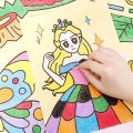【10 pcs】Creative DIY Sand Painting Kids Montessori Toys Children Crafts Doodle Colour Sand Art Drawing Paper Educational Toy. 