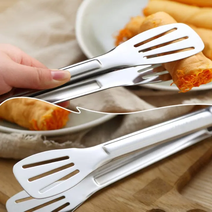 Tongs,%20Stainless%20Steel%20Food%20Serving%20Tongs,%209.45%20Inches%20Serving%20Utensils%20Perfect%20for%20Frying%20Cooking%20Grilling%20BBQ%20Salad%20Buffet%20Steak%20Toast%20Bread%20Pastry%20Sandwich%20(Silver)%20-%20Image%204