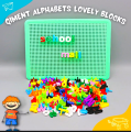 Alphabet ABC Words Pin  Puzzle - Educational Building Blocks - Learning Spelling - For Kids. 