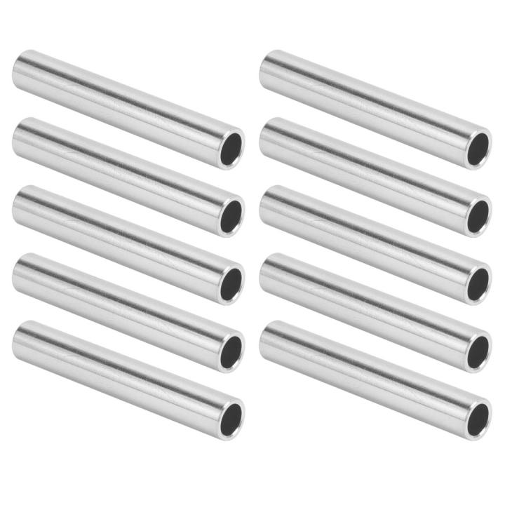 10pcs Aluminum Round Tube 50mm Length Seamless Straight Tubing 8mm OD 6mm ID