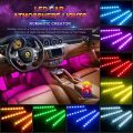 Car Interior Atmosphere Led Light Remote Control Light With RGB Color & Sound sensor. 