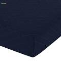 Storage Ottoman Stool Cover Footstool Stretch Grid Slipcover Dark Blue. 