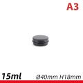 5/10/15/20/30/50/60/80/100/150/200/250Ml Black Empty Round Aluminum Box Metal Tin Cans Cosmetic Cream DIY Refillable 1PC. 
