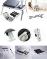 Laptop E-Table, Fold-able Lap Desk With 2 Cooling Fans powered by USB. 