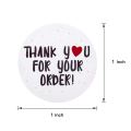 Thank You Stickers Handmade Sticker Circle Stationery Thank You for Your Order Seal Labels Thank You Sticker. 