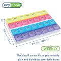 28 Days Pill Box – Weekly Organizer for Right Doses & Convenient Medication Management. 