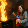 Foam Stop Fire 500ml – Portable Fire Extinguisher Spray | Quick Fire Suppression for Home, Car, Kitchen & Office | Rechargeable & Eco-Friendly Safety Extinguisher | Easy-to-Use Emergency Fire Stop Spray. 