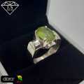 Natural Peridot Stone Ring , Handmade Peridot Ring , 925 Silver Ring With Peridot Gemstone. 