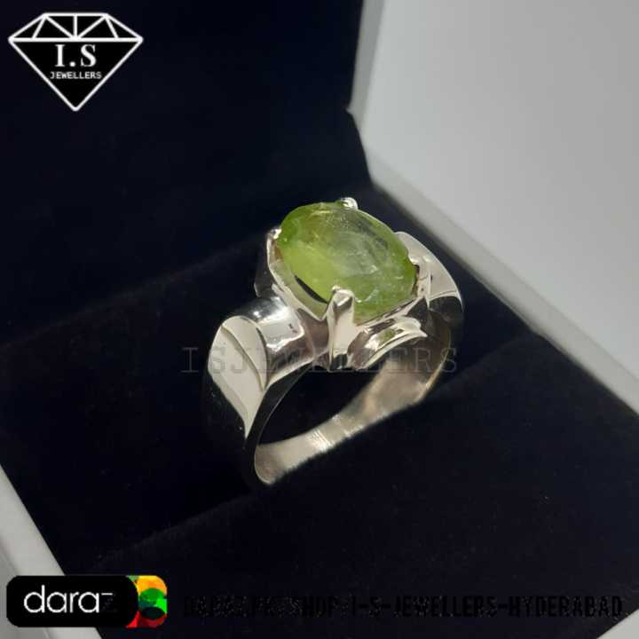 Natural Peridot Stone Ring , Handmade Peridot Ring , 925 Silver Ring With Peridot Gemstone