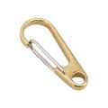 D Ring Shape Pure Brass Carabiners Clips Keychain Hook Spring Snap Loop Indoor Outdoor Tools for Backpack Camping Hiking. 