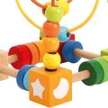 Baby Kids Wooden Toy Stacking Ring Rainbow Tower for Early Educational Toy for kids Rainbow Stacking Rings Tower Toy. 