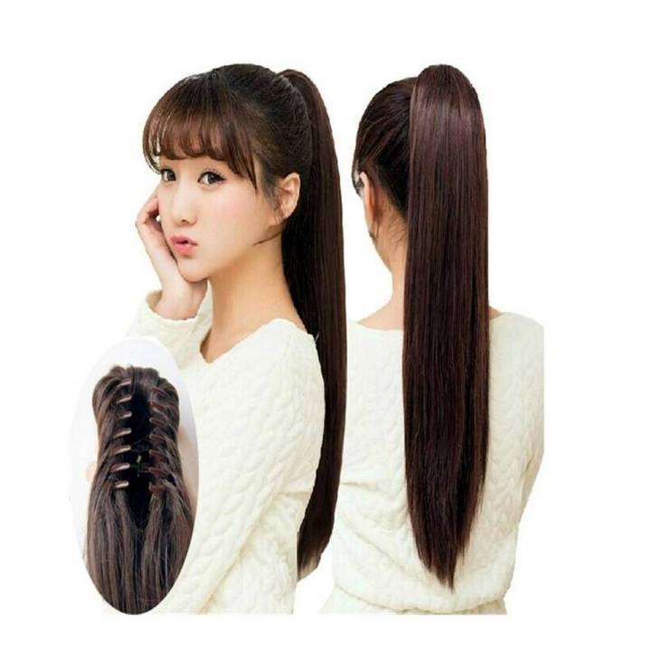22"%20Pony%20Tail%20Ponytail%20Hair%20Extension%20Long%20Straight%20-%20Natural%20Brown%20Color%20-%20Image%204