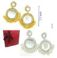 Mirror Crystal ear ring with free gift box. 
