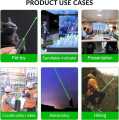 High Beam Laser 5MW Green Laser Pointer Pen with Star head MILITARY High Power Pen 532nm Focus Visible Green Laser light Powerful Beam Light. 