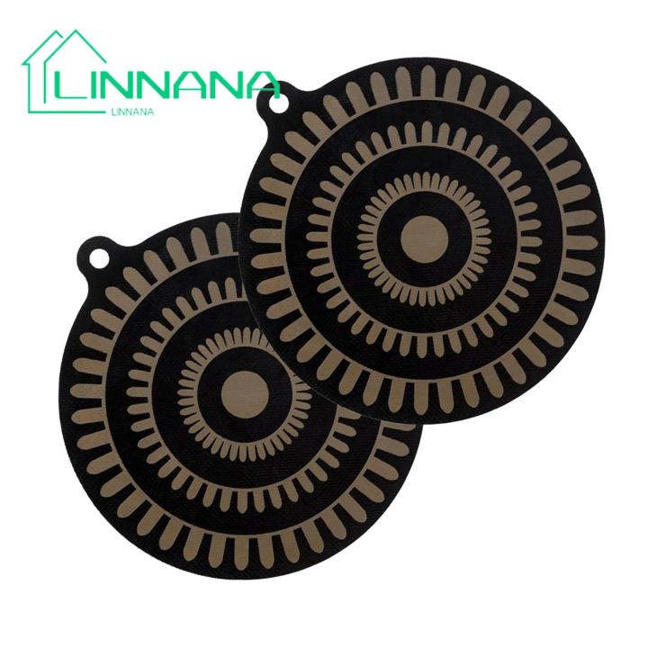 Food-grade Silicone Stove Guard 2pcs Non-stick Silicone Stove Mat Induction Cooktop Protector 9.5-inch Heat-resistant Reusable Pad for Cooktop Stove Cover Easy to Clean Kitchen Accessories Durable