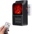 Portable Electric Flame Heater Fireplace Mini Wall Outlet Flame Heater. 