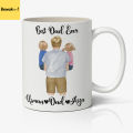 Best Customized Mug Gift for Father Day, Gift for Father Birthday, Gift for Family Anniversary from Son and Daughter. 