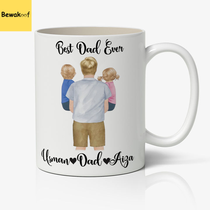 Best Customized Mug Gift for Father Day, Gift for Father Birthday, Gift for Family Anniversary from Son and Daughter