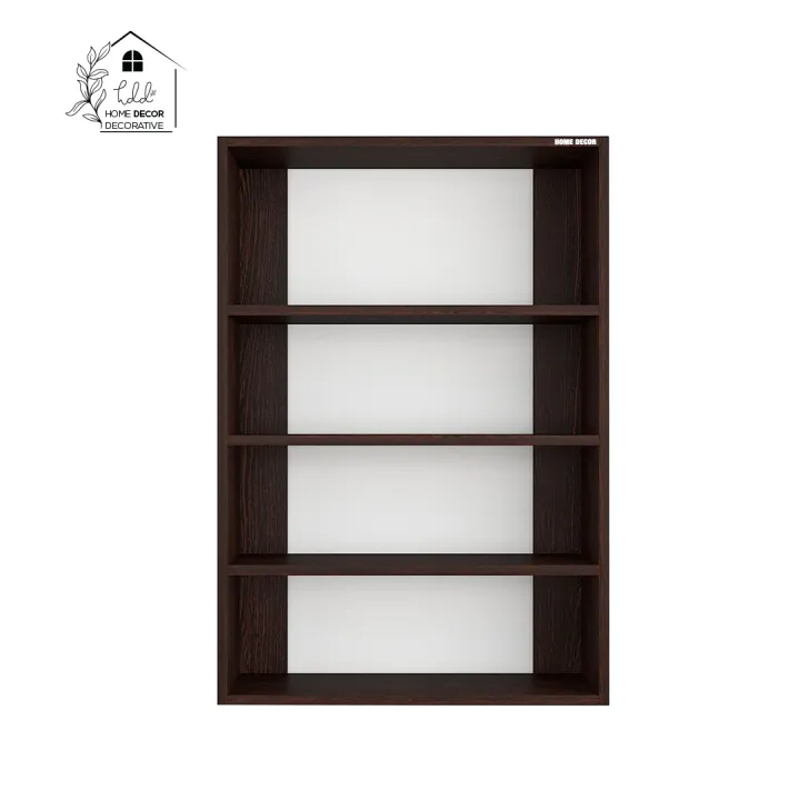 Elegant%20Kitchen%20Display%20Storage%20Rack%20Shelf%20Classic%20Walnut%20Engineered%20Wood%20Open%20Book%20Shelf%20DIY%20(Do-It-Yourself)%20Finish%20Color%20-%20Dark%20Brown%20by%20Home%20D%C3%A9cor%20Decorative%20-%20Image%204