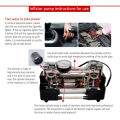 HEAVY DUTY Portable 12V Car Air Compressor Tire Pump Tyre Inflator Auto 150 PSI- Tire Compressor- American Technology- Heavy Duty POWER- Multi Purpose Use- Cycle-Car-Mattress-Bike- DOUBLE CYLINDER. 