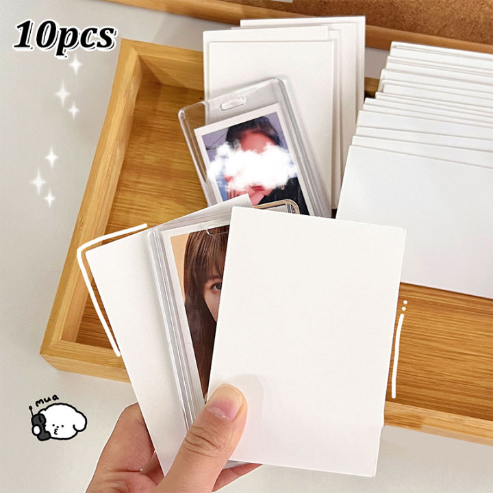 【Amnber Berry Mall】10pcs Small Card Protective Cardboard White Thicked Paper Jam Kraft DIY Handmake Card Making Craft Paper