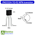 pack of 30/ 50 pcs 2N2222 NPN High-Speed Switching Transistors 40V 0.8A General Purpose NPN Transistors TO-92 by Electrica. 