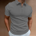 Men Polo Zipper Turn down collar Stylish and trendy. 