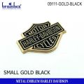 Harley Davidson 3D Chrome Badges Bike Emblem Stickers (Gold). 