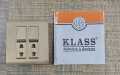 Klass 2+2 Switches and Sockets Metal Base, Pure Copper Points with 1 Year Warranty. 