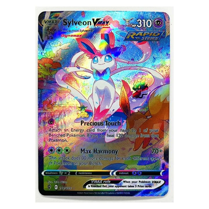 Pokemon Vmax Sylveon Mega Pikachu DIY Toys Hobbies Hobby Collectibles Game Collection Anime Cards