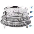 Steamer Stand Steamer Pot Stainless Steel Steamers Stand and Steamer Rack High Quality 8" 10" 12" 13" inch Stainless Steel Steamer Rack Rack Insert Stock Pot Steaming Tray Kitchen Home for Steam chicken Roast Steamer machine. 