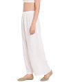 White Pure & Soft Viscos Rayon Palazzo Trousers for Women Relaxed Bottom Adult Palazzo Pants Viscose Palazzo Pants Regular Fit Flared Palazoo Pants Daily Use Stylish Plain Plazoo Trendz Cotton Viscose Loose Fit Flared Wide Leg Palazzo Plazoo - (Free Size). 