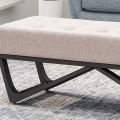 Stylish Ottoman Bench - A Versatile Wooden Tufted Backless Bench with Cushion Top, Perfect as an Entryway Bench or W-Shape Bench. 
