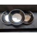 3 Pcs Heavy Round Parate Stainless Steel Salan Plates 8.10 inches Rust Proof. 