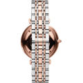 Emporio Armani Two-tone Stainless Steel Silver Dial Quartz Watch for Ladies - AR1677. 