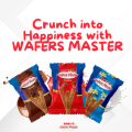 BONY-O Wafers Master Roll 80g (Chocolate,Strawberry,Vanilla). 