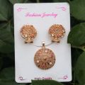 Beautiful Round-Shaped Locket with Matching Earrings- Locket Set for Girls. 